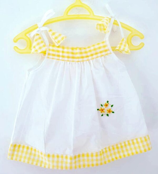 Tie-up frock for 0-12 months