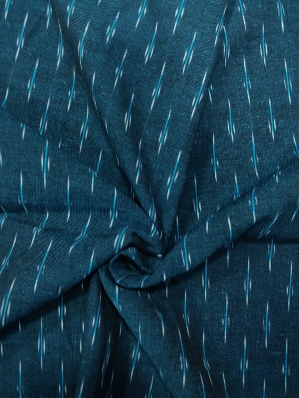 Handloom pochampalli cotton Mens fabric - Dark Blue with lines - Impresa Store