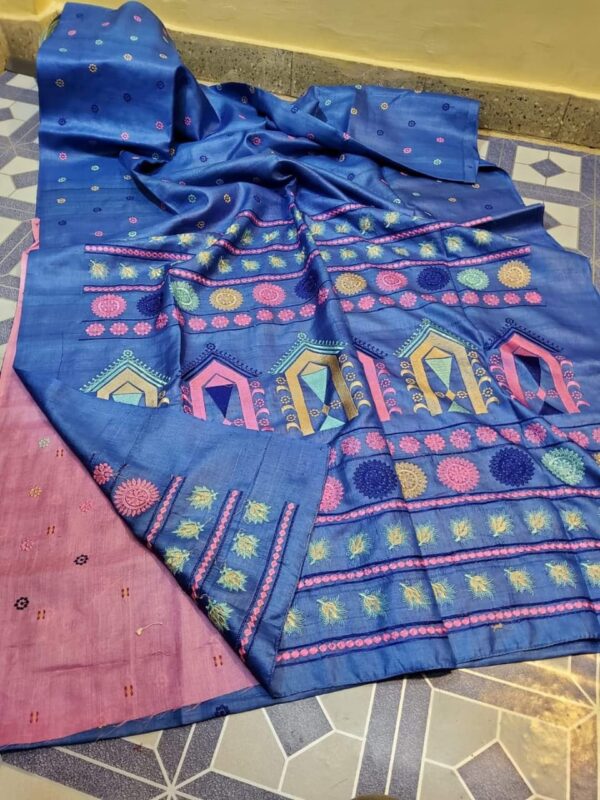 Pure Desi Tussar Embroidery Saree - Impresa Store