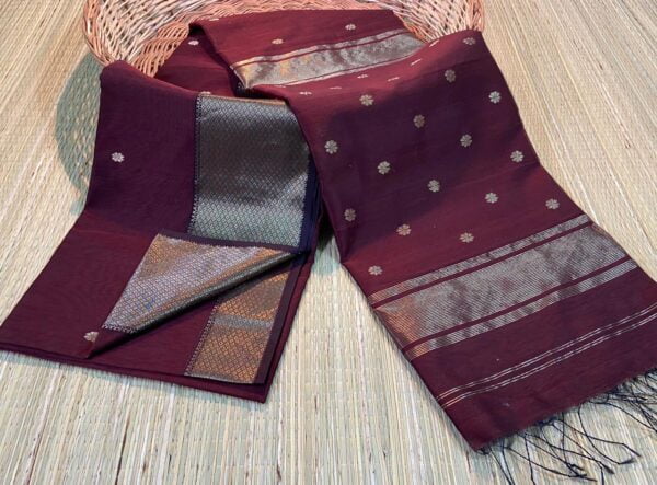 Maheswari Handloom Silk Cotton mix Butti Saree - Impresa Store