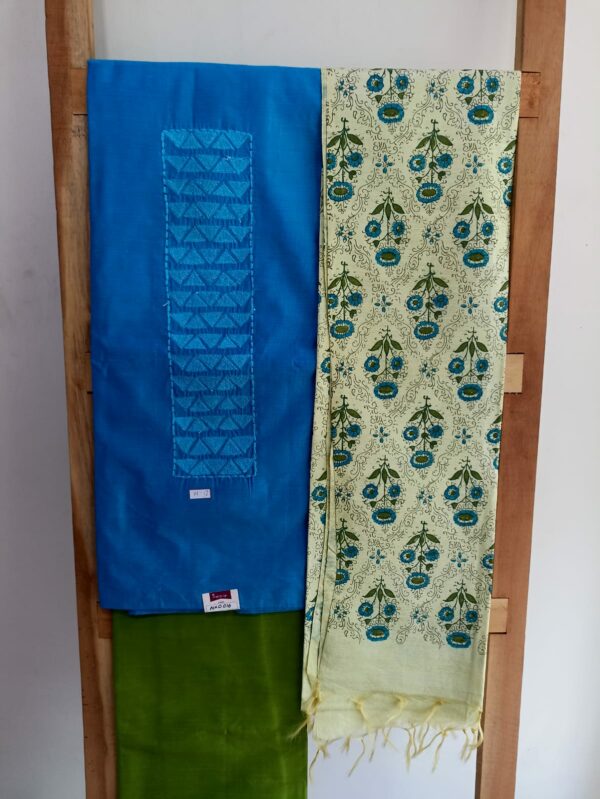 Silk Cotton Top and Silk cotton bottom with dupatta - Impresa Store