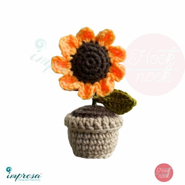 Crochet Amigurumi Mini Sunflower and Pot - Impresa Store