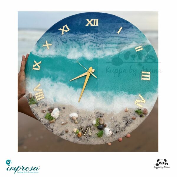 Resin wall clock : Beach - Impresa Store