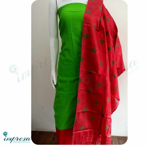 Jacquard Silk Cotton Salwar Suit - Impresa Store