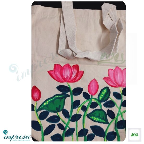 Handpainted Pichwai Design Tote Bag - Impresa Store