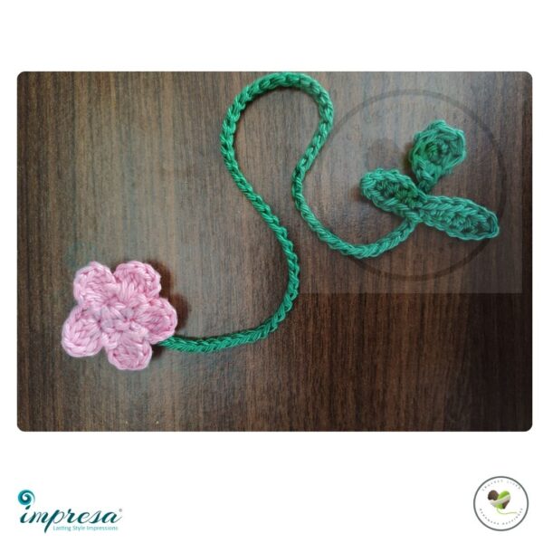 Pink Cherry Flower Crochet Bookmark - Impresa Store