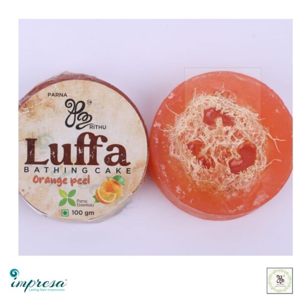 Luffa Orange Peel Natural Scrub Bath Cake - Impresa Store