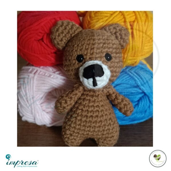 Tiny Teddy Bear Crochet Amigurumi Light Brown - Impresa Store