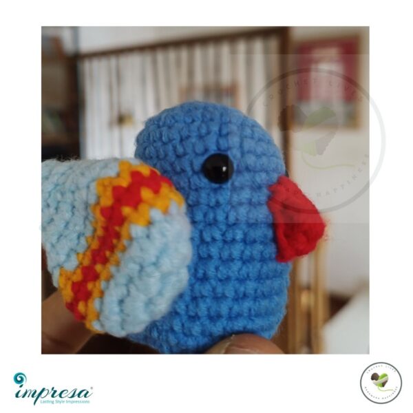Tiny Bird Crochet Amigurumi Sky Blue and Blue - Impresa Store