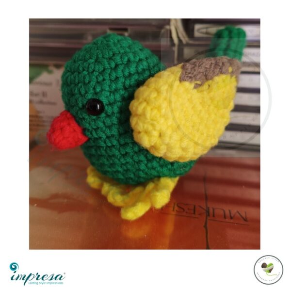 Tiny Bird Crochet Amigurumi Green and Yellow - Impresa Store