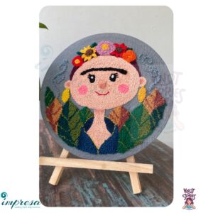 Frida Kahlo Punch Needle Embroidery Table Top Art - Impresa Store