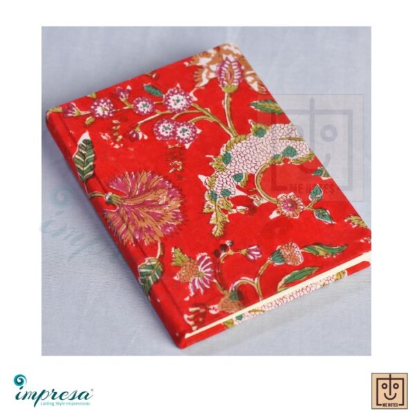 Handmade and Handblock Journal - Red N Red Hardbound - Impresa Store