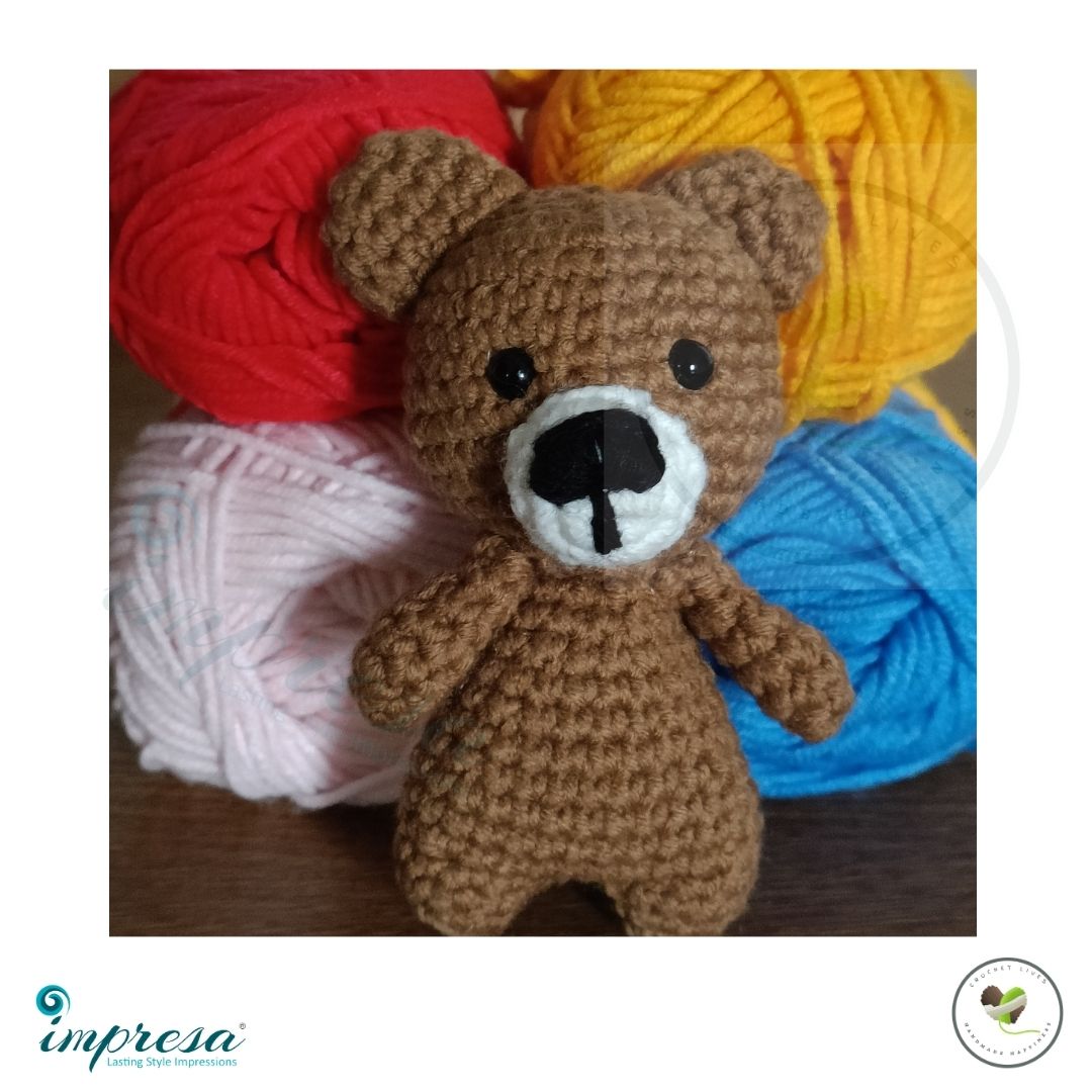 Brown Crochet Tiny Teddy Bear Amigurumi