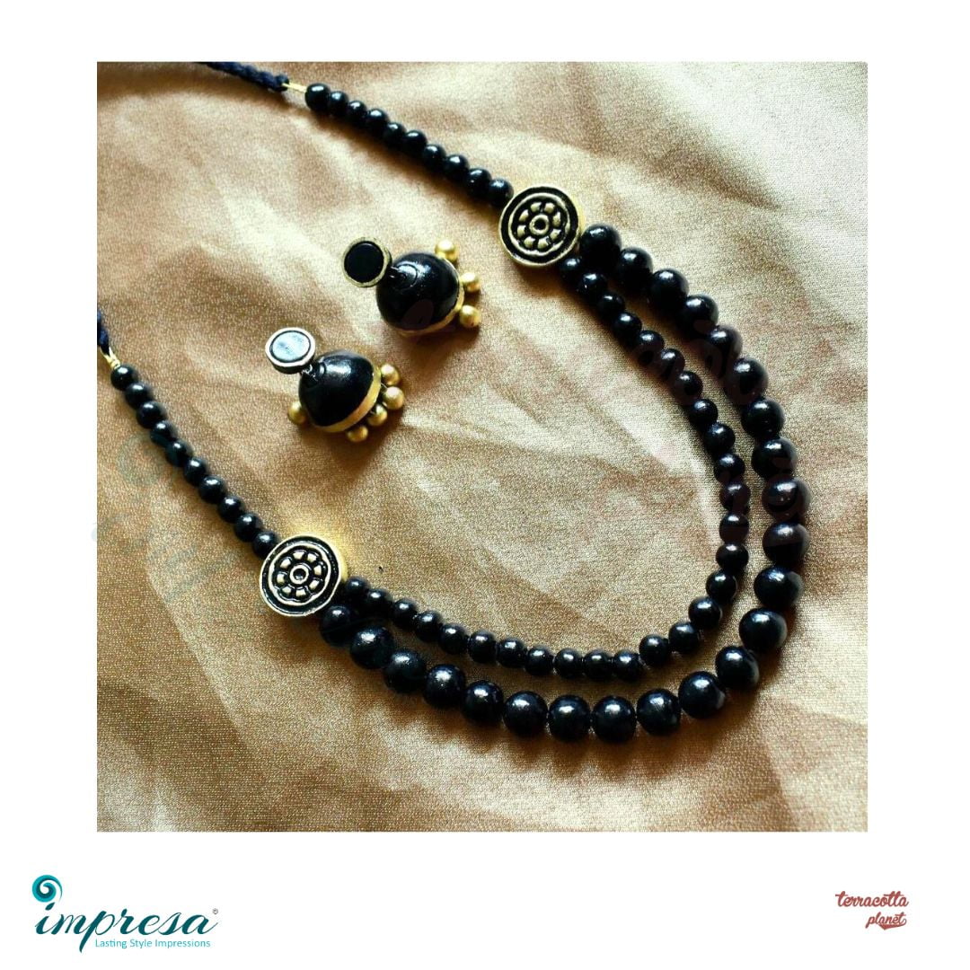 Native Treasure 4pc Black Kukui Nut Set - Necklace, Bracelet, Earrings - Handcrafted In Philippines - View #2